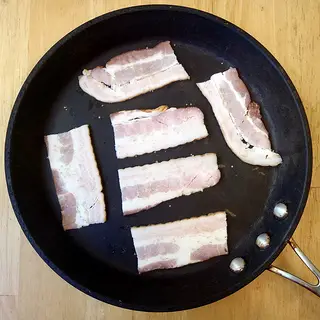 Bacon Cooking in Skillet