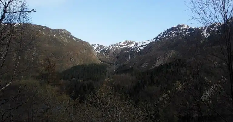 The Isdalen valley near Bergen, Norway, where the Isdal woman was found in 1970
