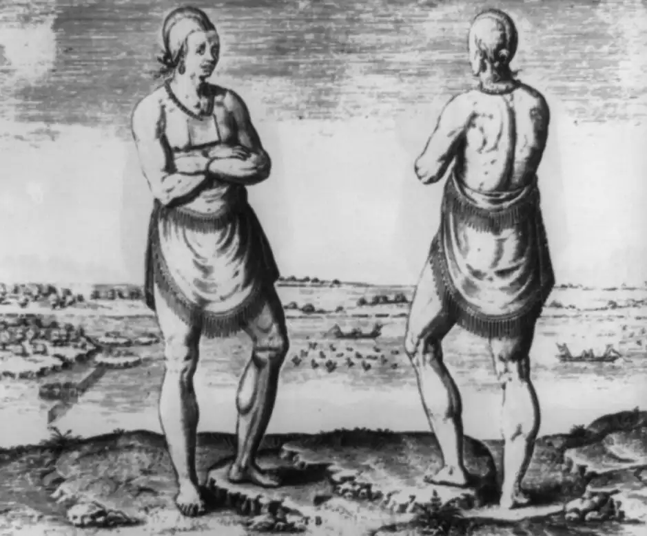 A 1590 engraving of a chief of Roanoke