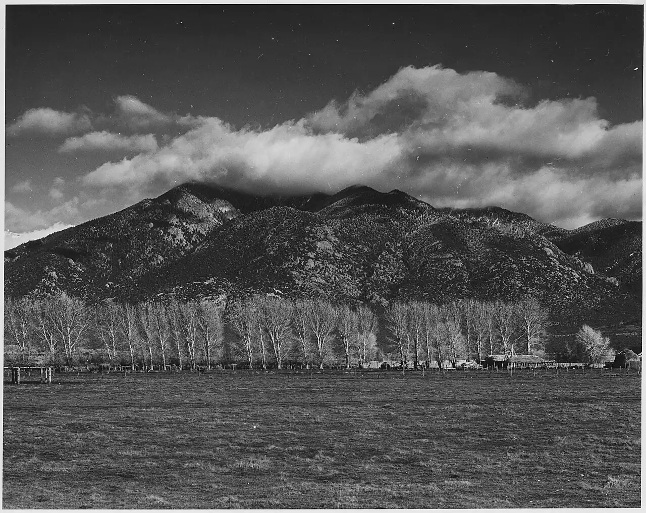 A view of the Sangre de Cristo Mountains east of Taos, New Mexico